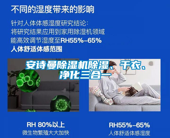 安詩曼除濕機除濕、干衣、凈化三合一