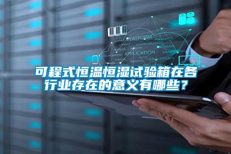可程式恒溫恒濕試驗箱在各行業(yè)存在的意義有哪些？