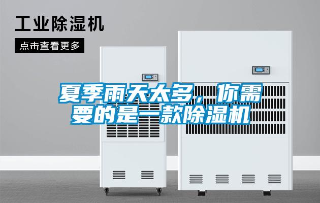 夏季雨天太多，你需要的是一款除濕機