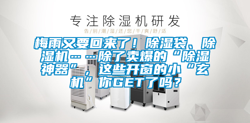 梅雨又要回來(lái)了！除濕袋、除濕機(jī)……除了賣爆的“除濕神器”，這些開窗的小“玄機(jī)”你GET了嗎？