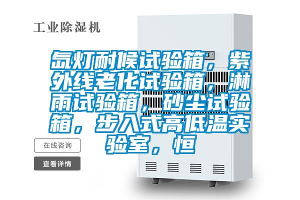 氙燈耐候試驗箱，紫外線老化試驗箱，淋雨試驗箱，砂塵試驗箱，步入式高低溫實驗室，恒
