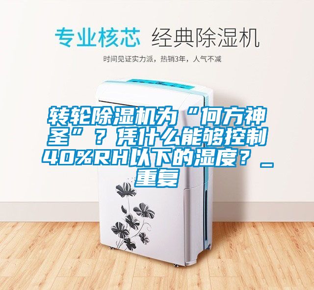 轉(zhuǎn)輪除濕機(jī)為“何方神圣”？憑什么能夠控制40%RH以下的濕度？_重復(fù)