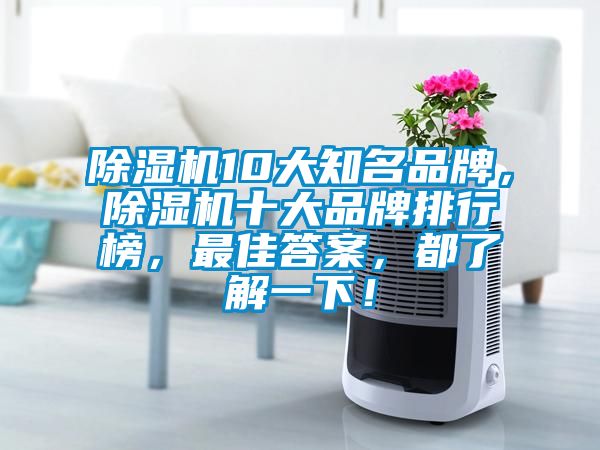 除濕機(jī)10大知名品牌，除濕機(jī)十大品牌排行榜，最佳答案，都了解一下！