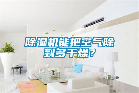 除濕機能把空氣除到多干燥？